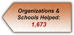 Schools and organizations helped